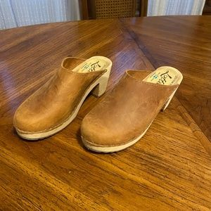 Lotta from Stockholm High Heel Classic Clog Brown Oiled Nubuck